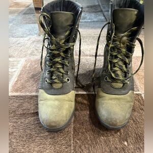 Sorel Camo Green Joan Wedge Booties